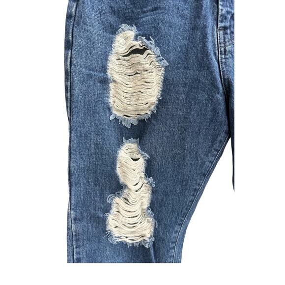 Show Me Your Mumu Brooklyn High Rise Distressed Jeans AnkleSplit Raw Hem Size 29 - Picture 12 of 12